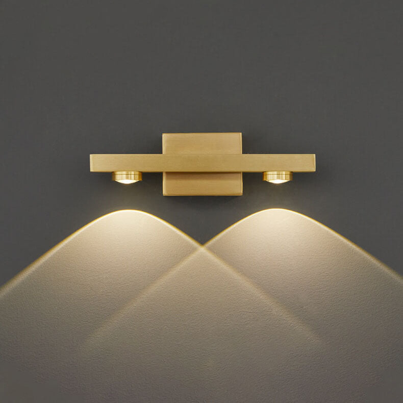 Moderne Retro alle Kupfer LED Vanity Light Wandleuchte Lampe 
