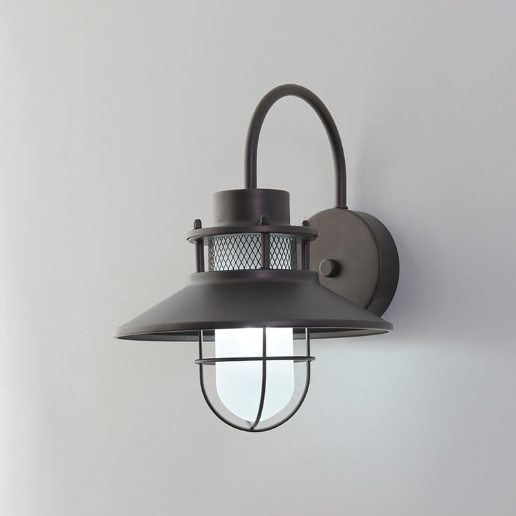 Lámpara Aplique de Pared para Exterior de 1 Luz con Cuerpo de Hierro Impermeable 