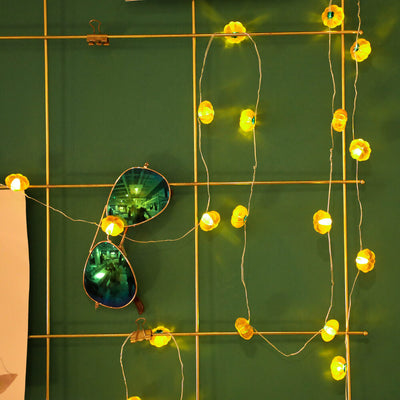 Décoration moderne de Thanksgiving avec citrouille et gland en érable, guirlande lumineuse à 30 LED 