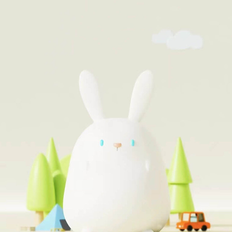 Lampe de bureau LED avec veilleuse USB tactile en silicone en forme de petit lapin 