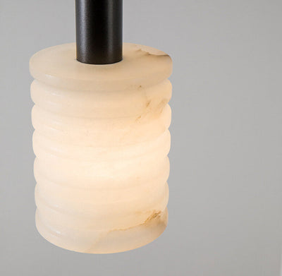 Minimalist Chinese Marble Iron Column 1-Light Pendant Light