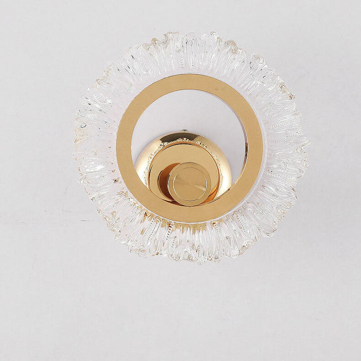 Lámpara de Pared LED de Hierro con Forma de Girasol de Acrílico de Lujo Ligero Moderno 