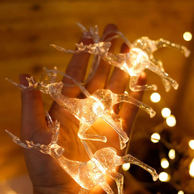 Weihnachtsdekor-Elch-LED-Dekorations-Batterie-Schnur-Lichter 