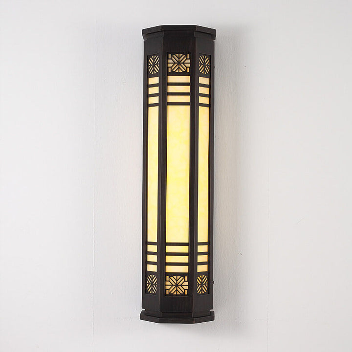 Applique murale LED étanche moderne classique cylindrique en acier inoxydable imitation marbre pour l&