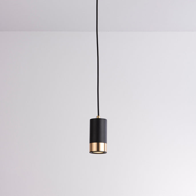 Modern Minimalist Column Iron Mini 1-Light Pendant Light For Living Room