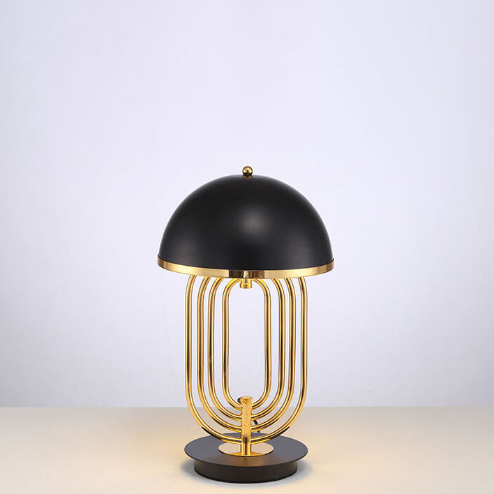 Lampe de table rotative de luxe en métal et aluminium à 2 lumières de lumière moderne 