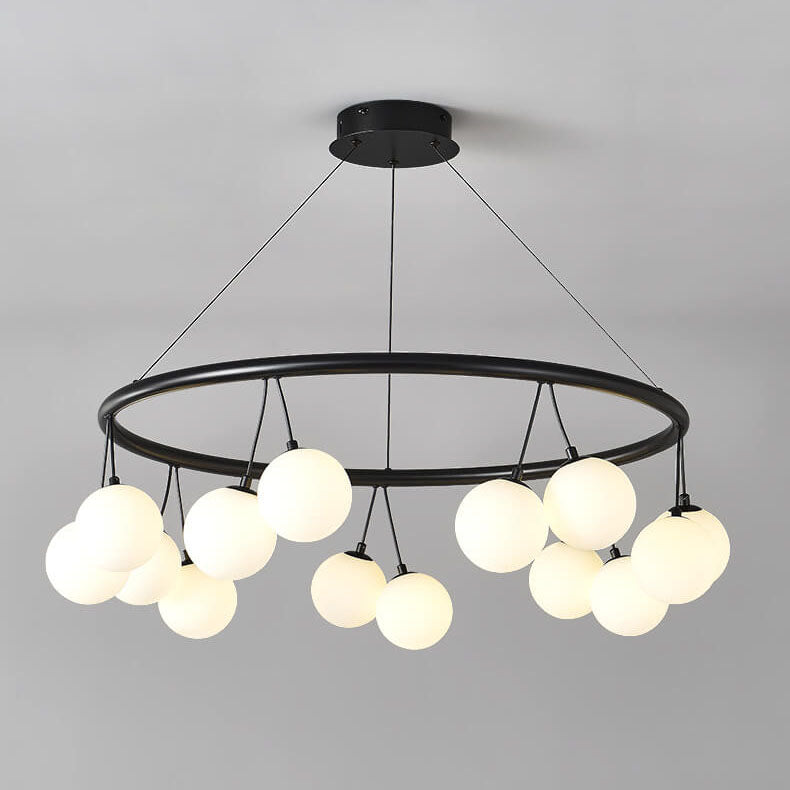 Nordic Modern Cherry Shape Iron Straight Row 8/10/14-Light Island Light Chandelier