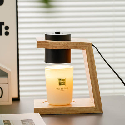 Modern Solid Wood Simple Lamp Head Adjustable LED Melting Wax Table Lamp