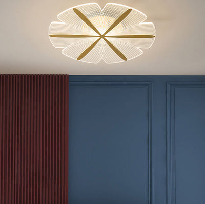 Modern Creative Clear Acrylic Round Flower LED Flush Mount Ceiling Light