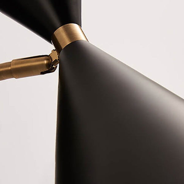 Lampe murale à une lumière Nordic Creative Horn Noir Or 