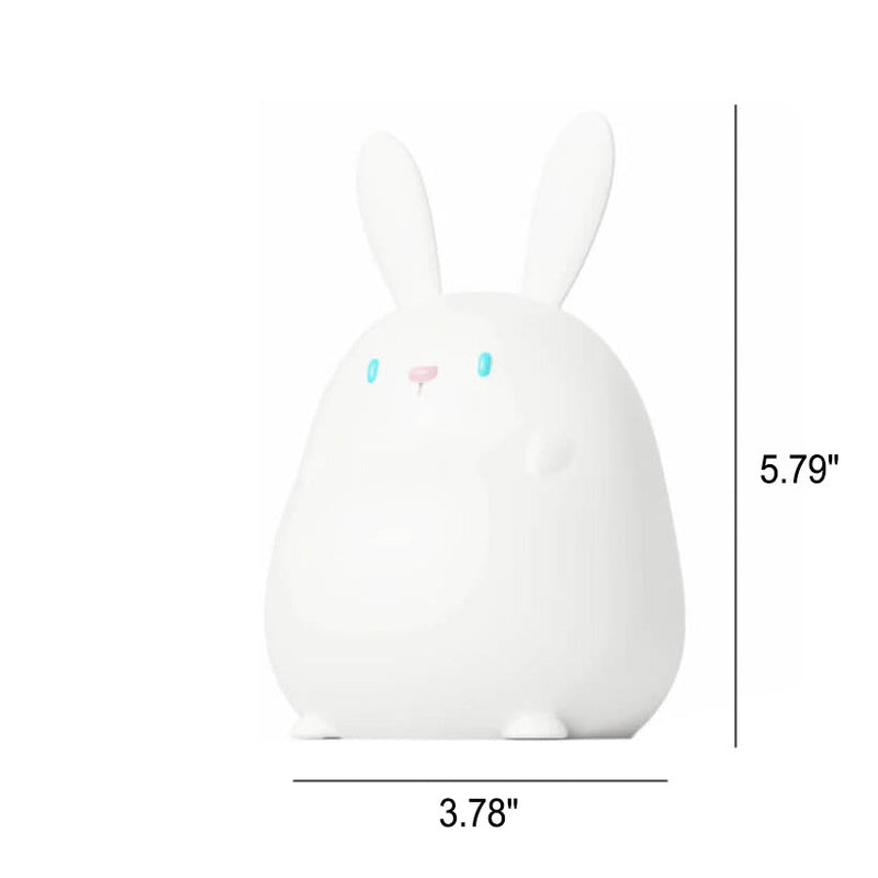 Lampe de bureau LED avec veilleuse USB tactile en silicone en forme de petit lapin 