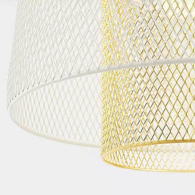 Lampe suspendue à 1 lumière au design de cage à oiseaux simple et créative nordique 