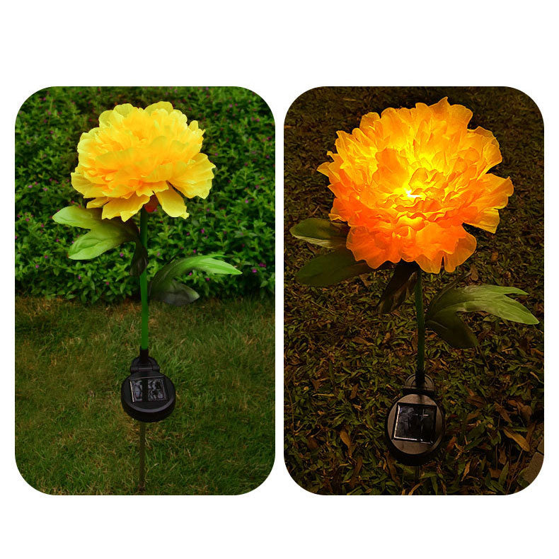 Modern Simulated Flowers Decorative Solar Outdoor Lawn LED Garden Ground Insert Landscape Light