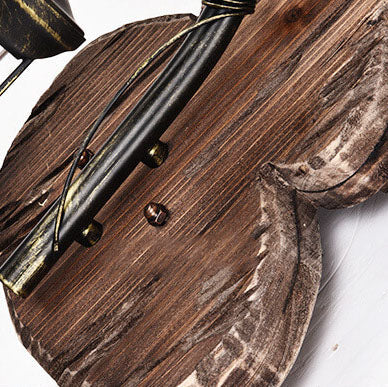 Contemporary Industrial Rubberwood Iron Glass Horse Lamp Iron 1-Light Wall Sconce Lamp For Living Room &amp; Bedroom