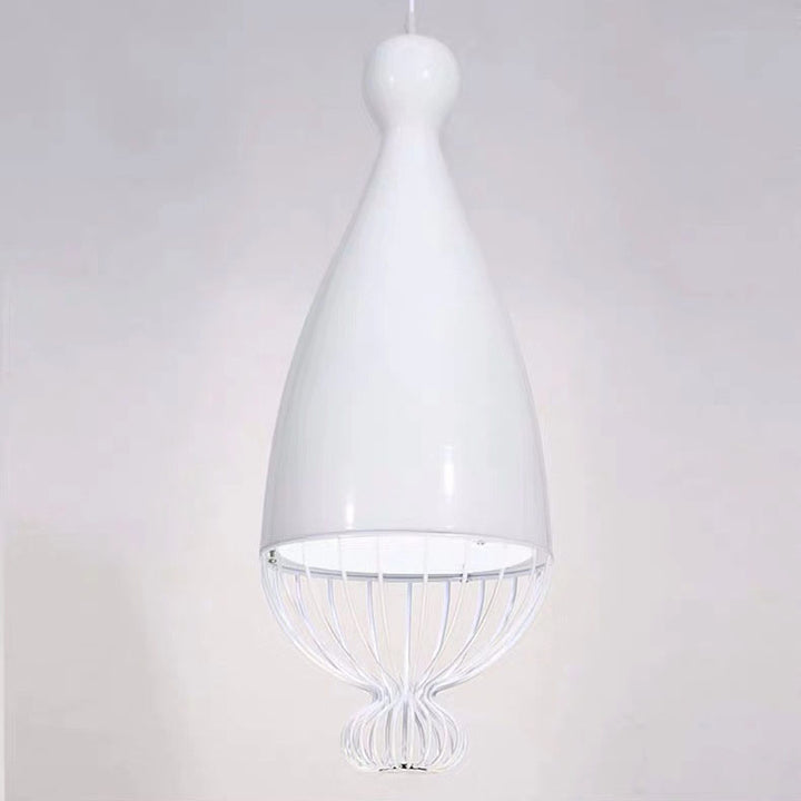 Contemporary Nordic Iron Macaron Bowling Shape 1-Light Pendant Light For Living Room &amp; Dining Room
