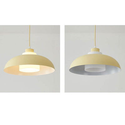 Modern Solid Color Macaron Acrylic Aluminum 1-Light Pendant Light