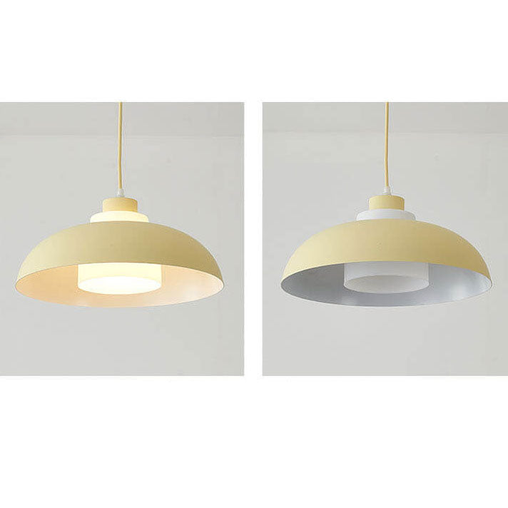 Modern Solid Color Macaron Acrylic Aluminum 1-Light Pendant Light