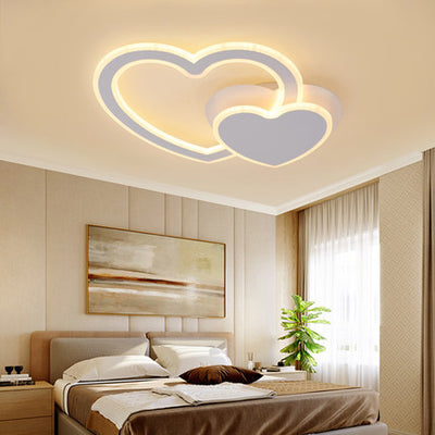 Modern Creative Heart Shaped LED Flush Mount Ceiling Light