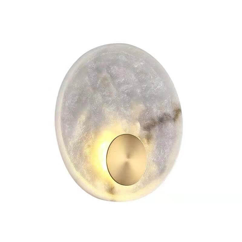 Nordic Resin Round Marble Pattern Design 1-Licht-Wandleuchte 