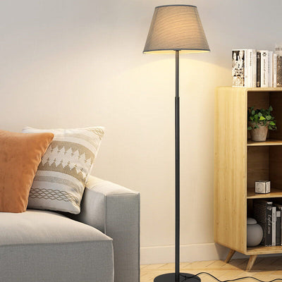 Nordic Simplicity Drum Cone Shade Linear 1-Light Standing Floor Lamp