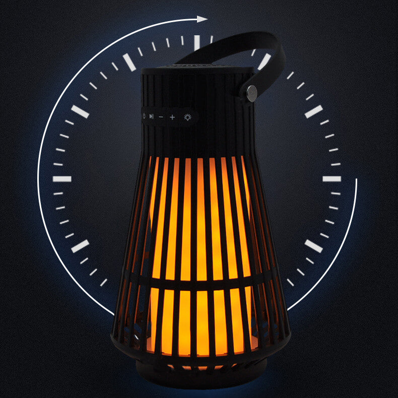 Altavoz Bluetooth LED de lámpara al aire libre con pantalla de lámpara de barra hueca de plástico impermeable 