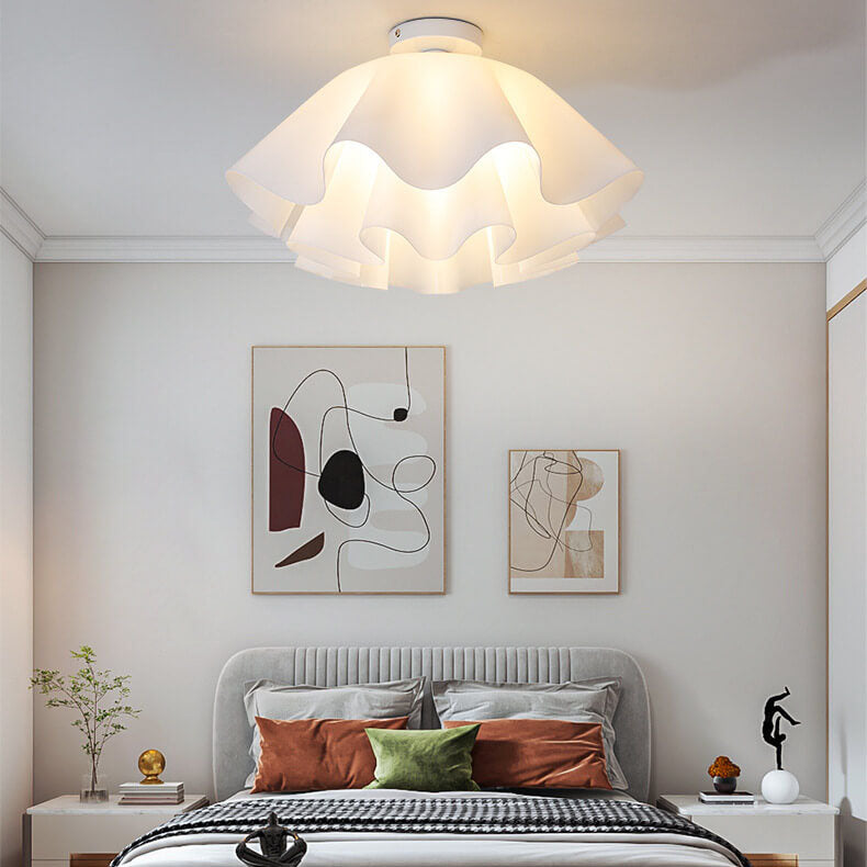 Modern Acrylic Scandinavian Style Petal 1-Light Flush Mount Light