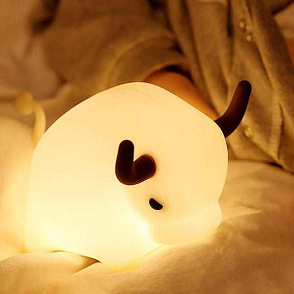 Lampe de table Creative Silicone Bulls LED USB Soft Light Night Light 