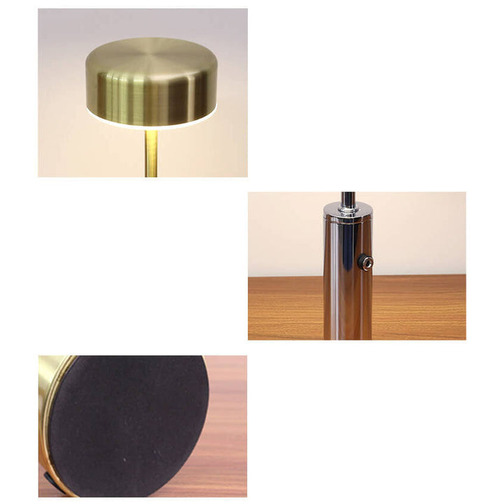 Modern Minimalist Metal Acrylic Cylindrical LED Charging Night Light Table Lamp For Living Room &amp; Bedroom