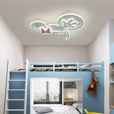 Cartoon Creative Minnie LED Kids Flush Mount Ceiling Light