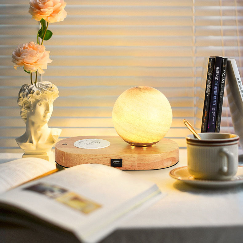Moderne kreative Mond-anschließbare USB-Tischlampe mit 1 Licht 