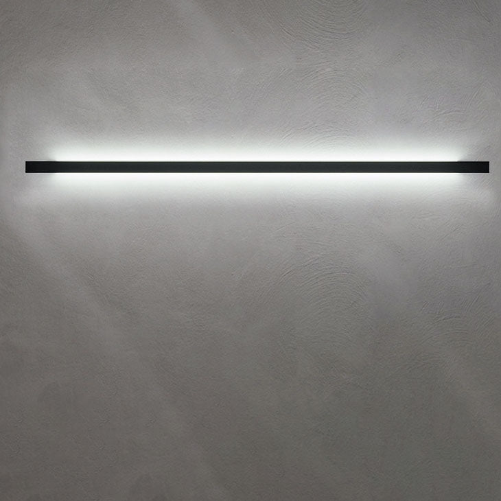 Aplique de pared LED moderno de estilo minimalista con tira larga de hierro y silicona para sala de estar 