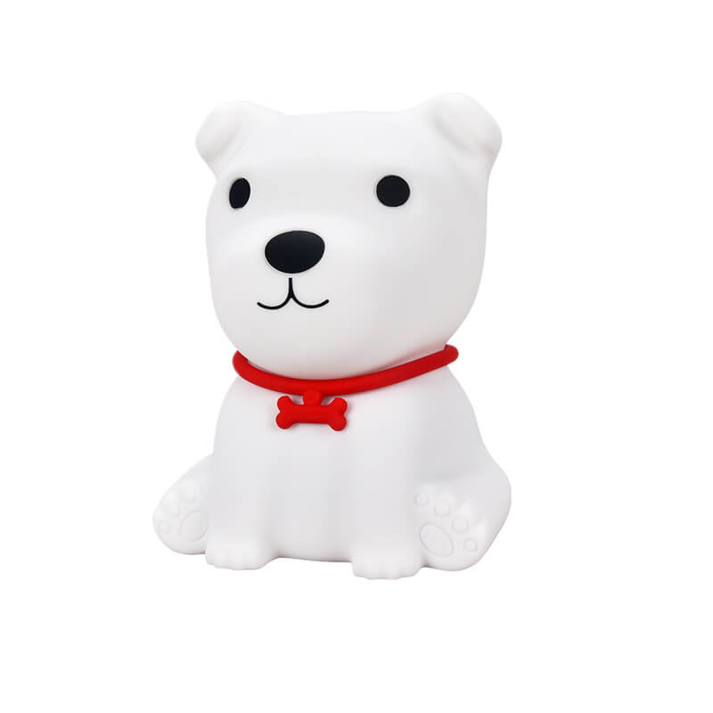 Lámpara de Mesa LED Luz Nocturna USB de Silicona Creativa de Cachorro Adorable 
