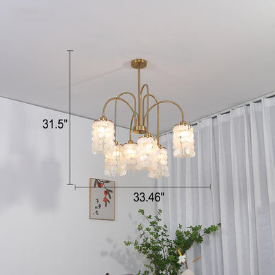 Modern Light Shell Shade Hardware 4/6 Licht Kronleuchter