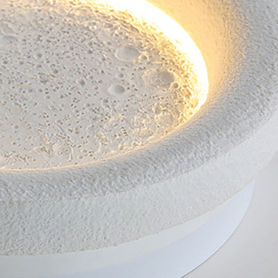 Modern Creative Moon Round Cement LED Wall Sconce Lamp