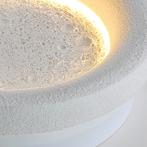 Modern Creative Moon Round Cement LED Wall Sconce Lamp