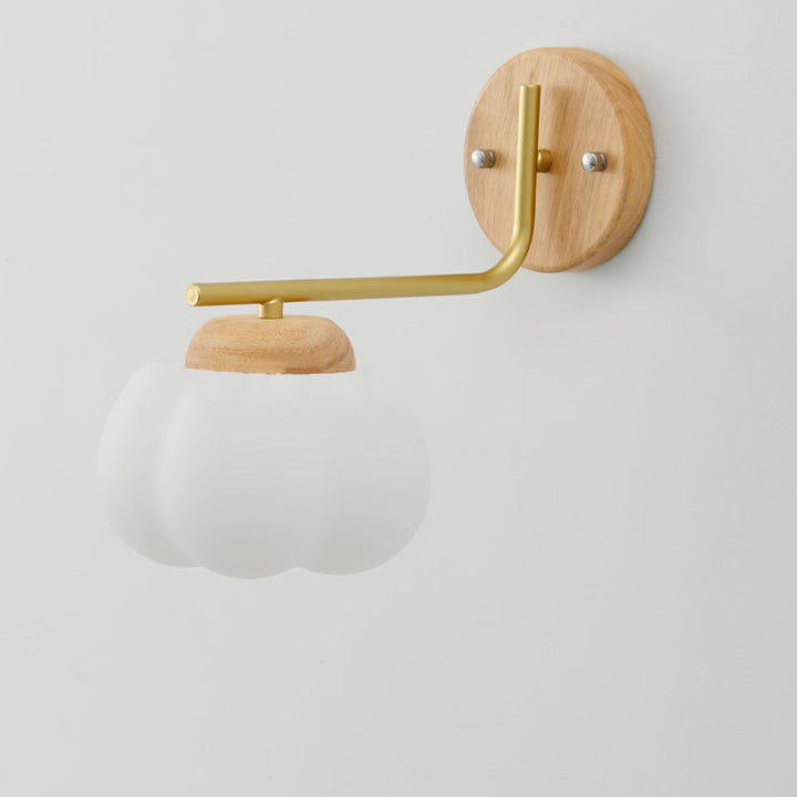 Lámpara de Aplique de Pared de 1 Luz con Pantalla de Algodón PE y Madera Tradicional Japonesa para Dormitorio 