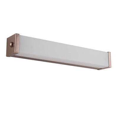 Moderne minimalistische LED-Wandleuchte aus quadratischem Acryl in Roségold