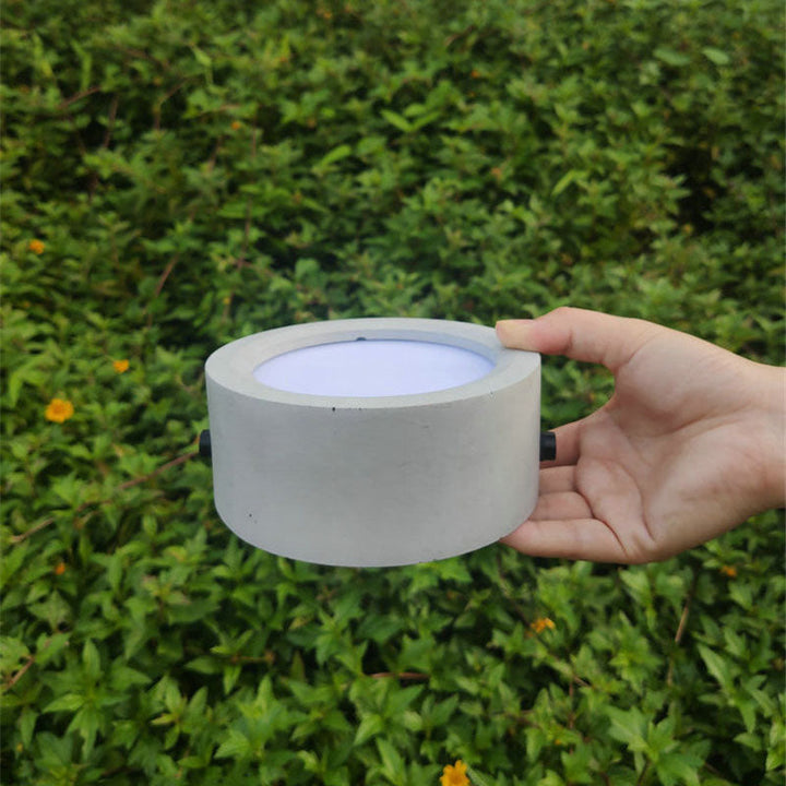 Modern Minimalist Round Cement LED Flush Mount Ceiling Light