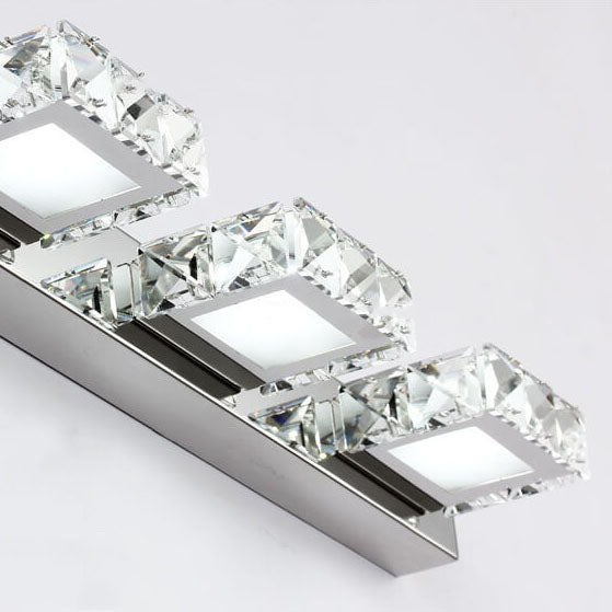 Modern Round/Square Crystal Mirror Front Light LED Wall Sconce Lamp