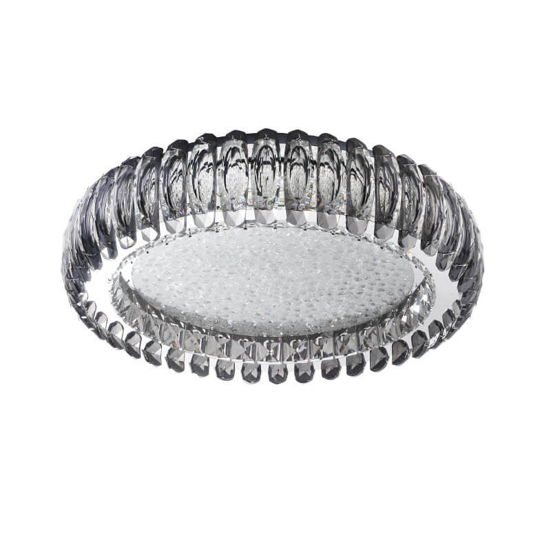 European Light Luxury Round Crystal Edelstahl LED Unterputzbeleuchtung