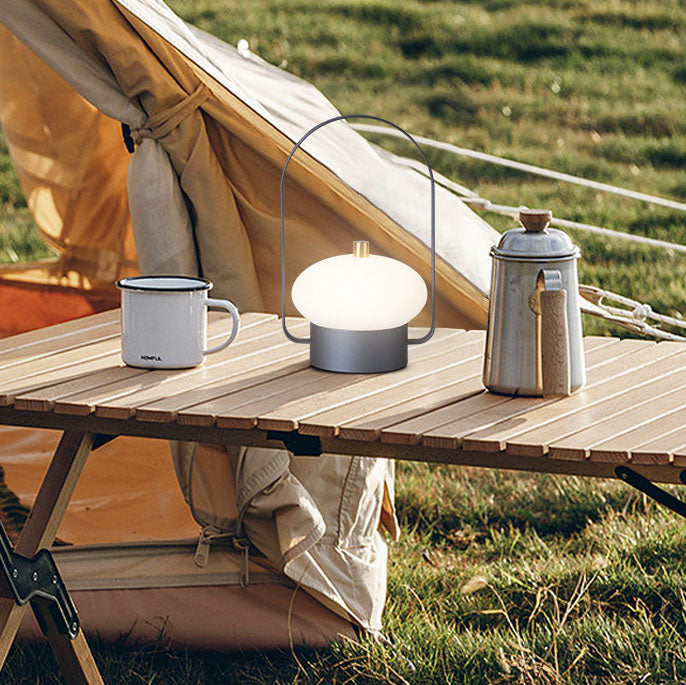 Modern Minimalist Aluminum Iron PE Portable Night Light Outdoor Rechargeable LED Table Lamp