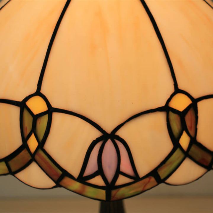 European Vintage Tiffany Flora 1-Light Table Lamp
