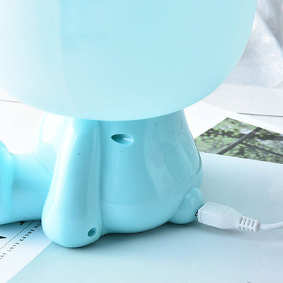 Lampe de table LED USB avec lumière de nuit, lapin créatif avec lunettes 