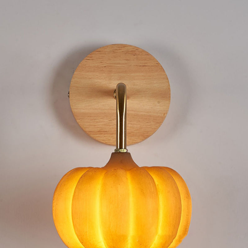 Modern Creative Pumpkin Aluminum 1-Light Wall Sconce Lamp