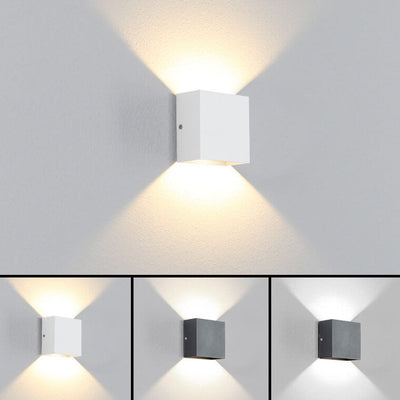 مصباح حائط LED مربع من الألومنيوم بتصميم عصري بسيط 