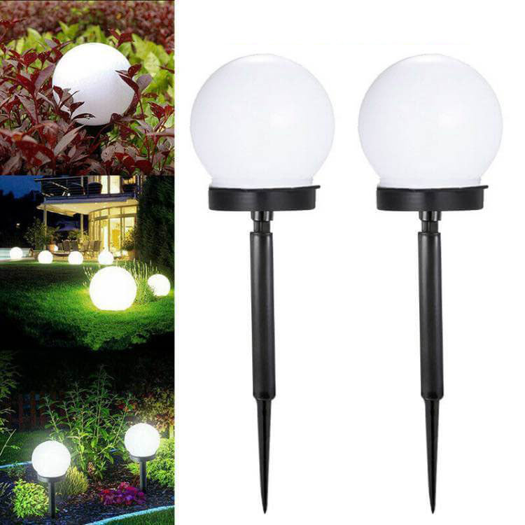 Solar Round Ball LED Outdoor Lawn Decorative Ground Plug Light