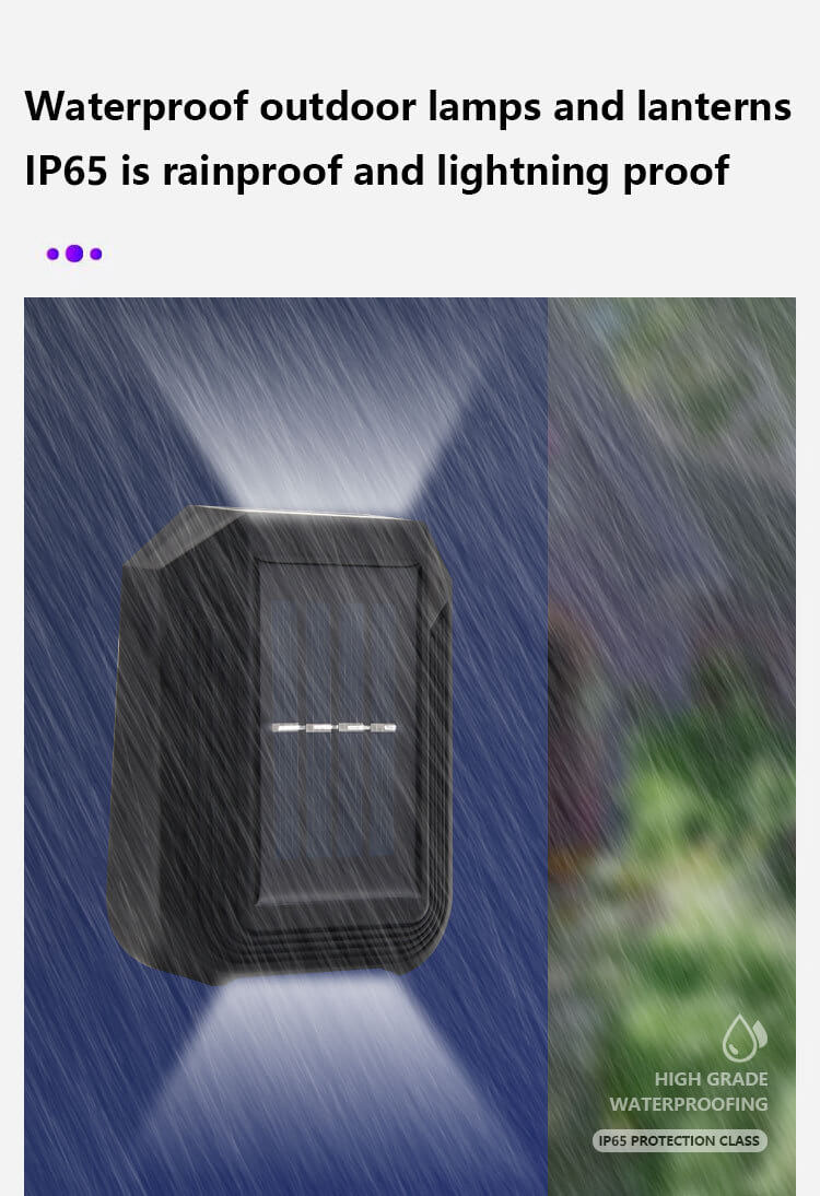 Simple LED Solar Outdoor Waterproof Wall Sconce Lamp