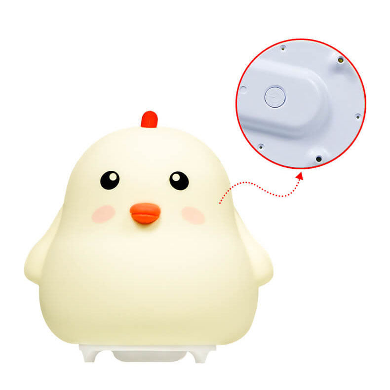 Lampe de Table à Télécommande LED avec Lumière Nocturne en Silicone Créatif Pat 