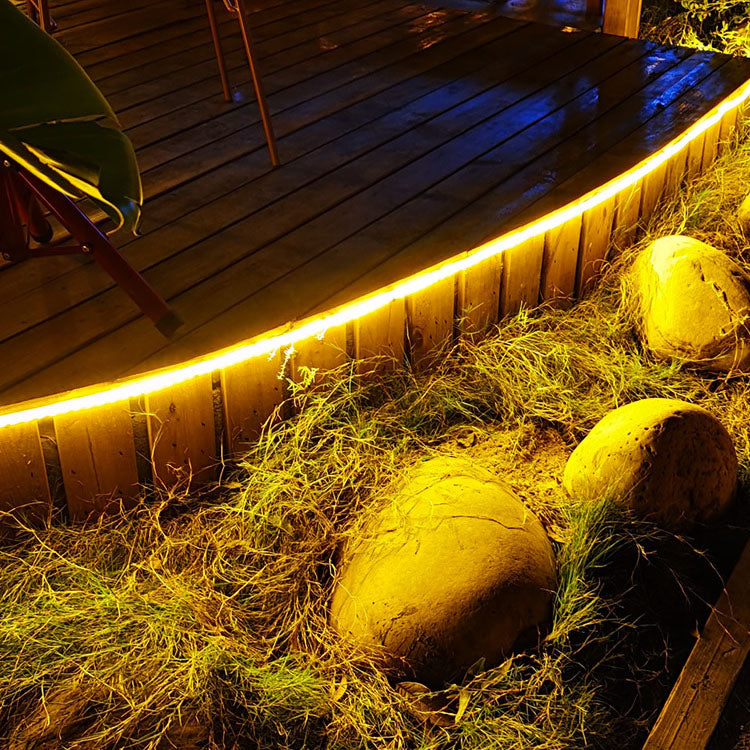 Solar Garden Solid Wood Decorative Light Waterproof Garden Landscape Line Light