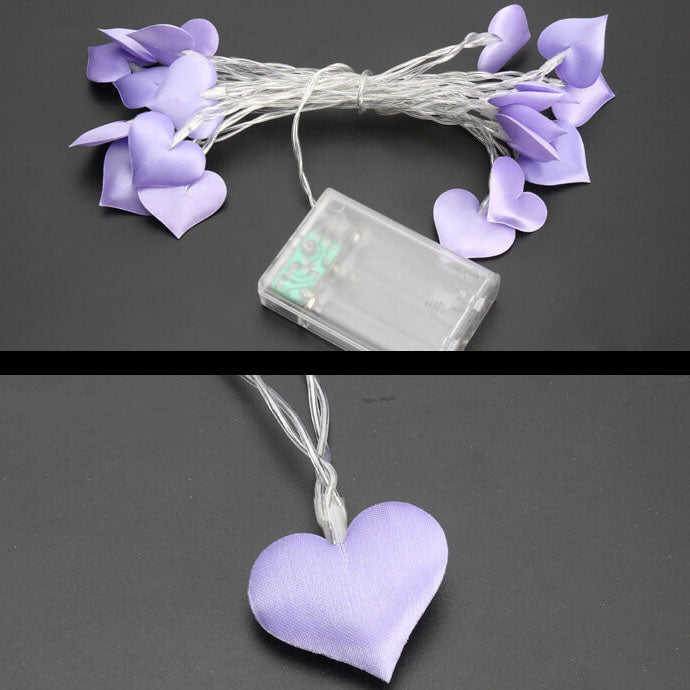 Amour Décoration Festive Tissu LED Guirlande Lumineuse 10/20 Lumières 